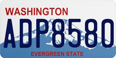 WA license plate ADP8580