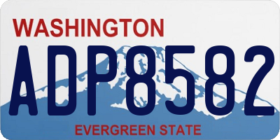 WA license plate ADP8582