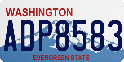 WA license plate ADP8583