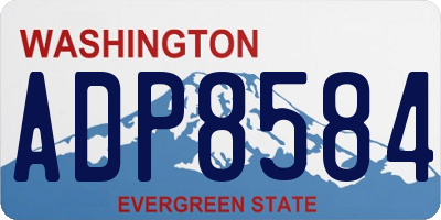WA license plate ADP8584