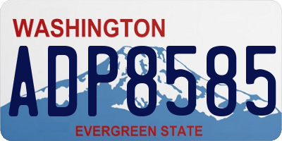 WA license plate ADP8585