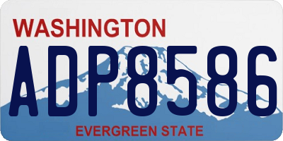 WA license plate ADP8586