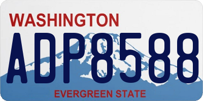 WA license plate ADP8588