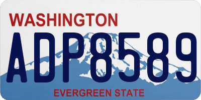 WA license plate ADP8589
