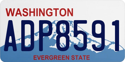 WA license plate ADP8591