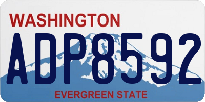 WA license plate ADP8592
