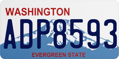 WA license plate ADP8593