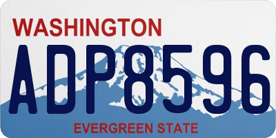 WA license plate ADP8596