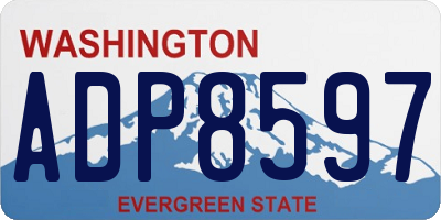 WA license plate ADP8597