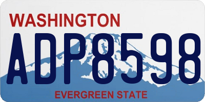 WA license plate ADP8598