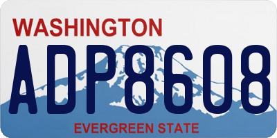 WA license plate ADP8608