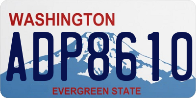 WA license plate ADP8610
