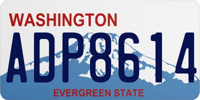 WA license plate ADP8614