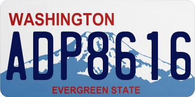 WA license plate ADP8616