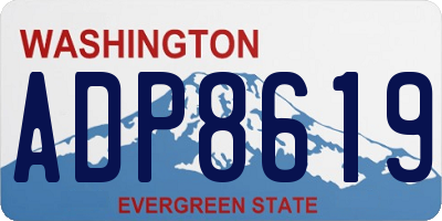 WA license plate ADP8619