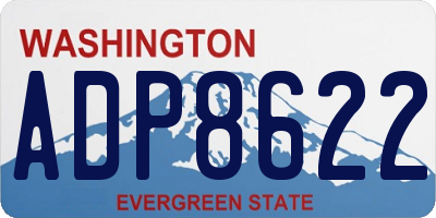 WA license plate ADP8622