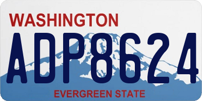WA license plate ADP8624