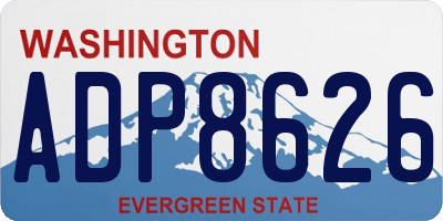 WA license plate ADP8626
