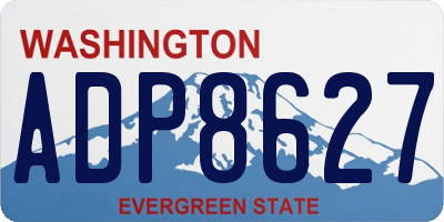 WA license plate ADP8627