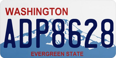 WA license plate ADP8628