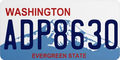 WA license plate ADP8630