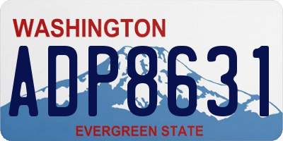 WA license plate ADP8631
