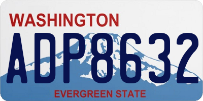 WA license plate ADP8632
