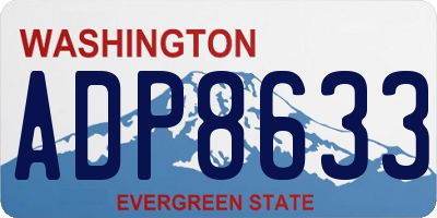 WA license plate ADP8633