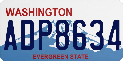 WA license plate ADP8634