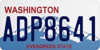 WA license plate ADP8641