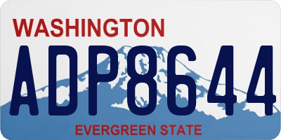 WA license plate ADP8644