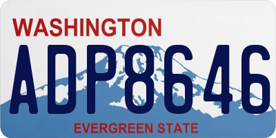 WA license plate ADP8646