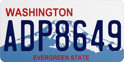 WA license plate ADP8649