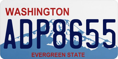 WA license plate ADP8655