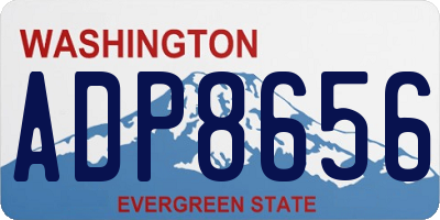 WA license plate ADP8656