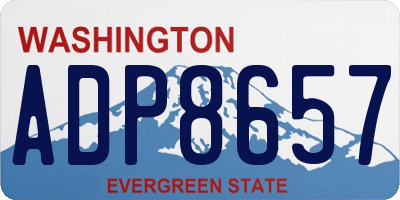 WA license plate ADP8657