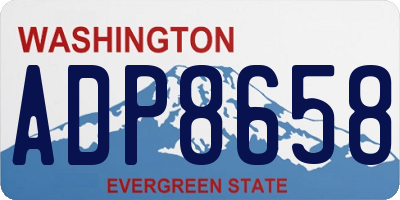WA license plate ADP8658