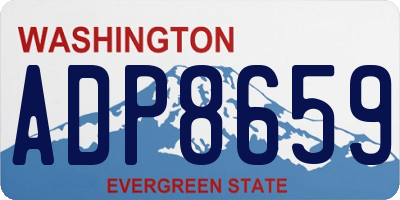 WA license plate ADP8659