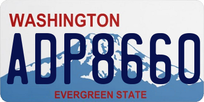 WA license plate ADP8660