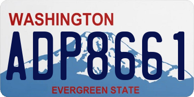 WA license plate ADP8661