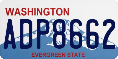 WA license plate ADP8662