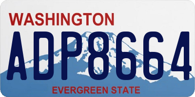 WA license plate ADP8664