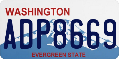 WA license plate ADP8669