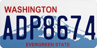 WA license plate ADP8674