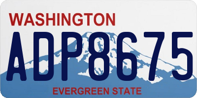 WA license plate ADP8675
