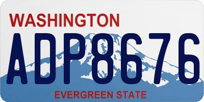 WA license plate ADP8676