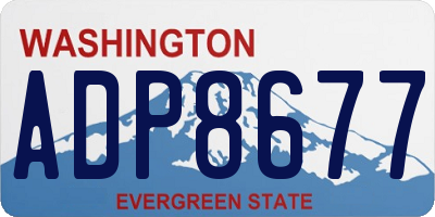 WA license plate ADP8677