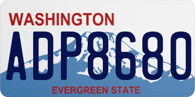 WA license plate ADP8680