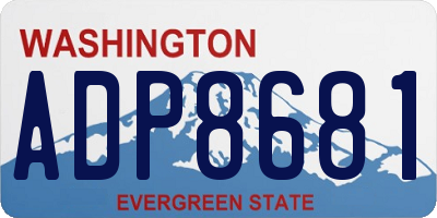 WA license plate ADP8681