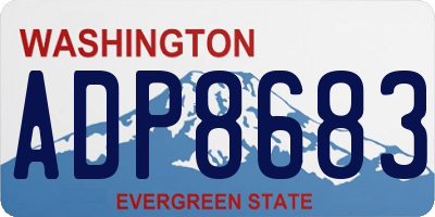 WA license plate ADP8683
